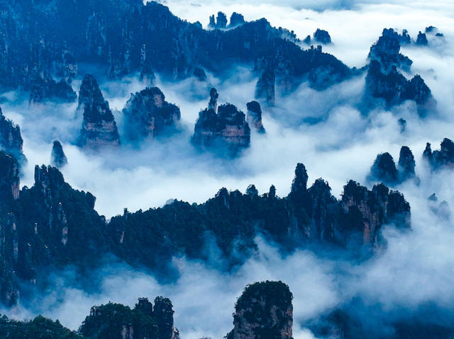 云雾  朝霞  晚霞  武陵源  天子山  张家界