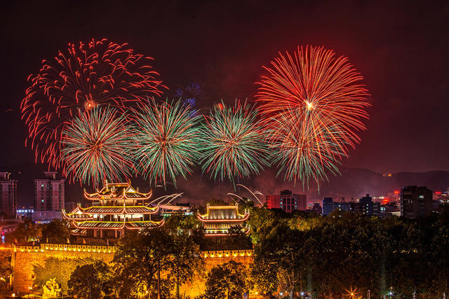 醉人的长沙焰火