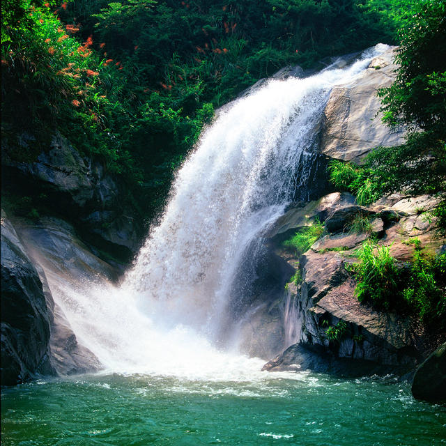 南岳衡山 衡山风光 光明村 卧虎潭 瀑布 初夏  溪流 泉水  潭水 户外  休闲  溯溪  戏水 旅行 旅游 避暑  户外 景点 