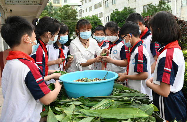 包粽子  端午节 传统文化  传统节日 学生 学校 劳动实践 动手能力 传统习俗 教育