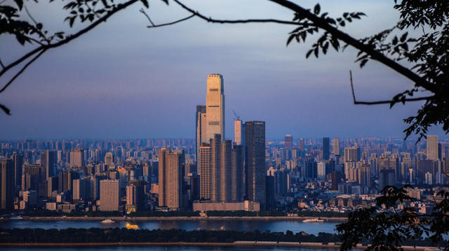 长沙 黄昏 夜景
