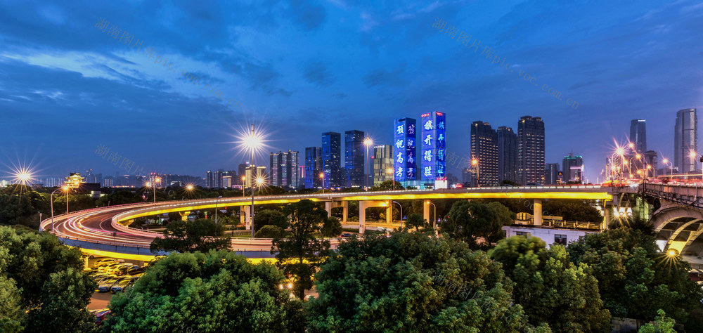 长沙夜景  高考前夜   