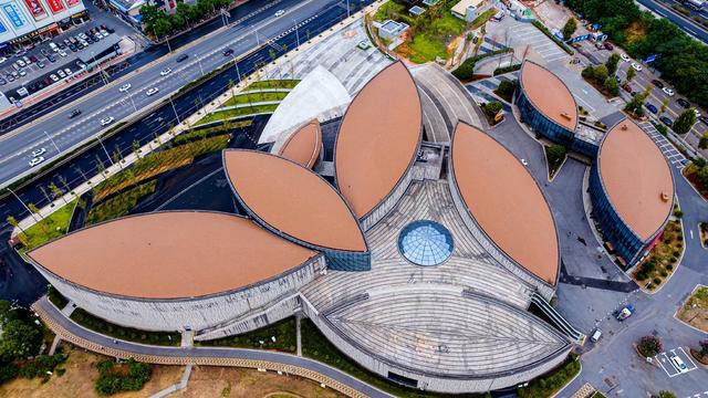 长沙风景  隆平水稻博物馆  航拍