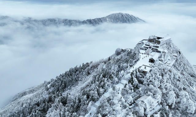 南岳 雪景 雾凇 壮美