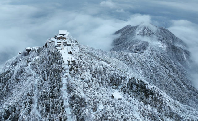 南岳 雪景 雾凇 壮美