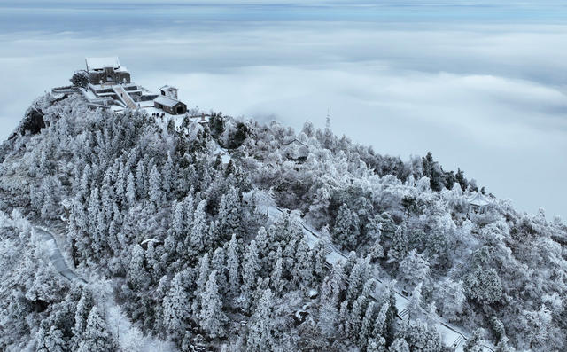 南岳 雪景 雾凇 壮美