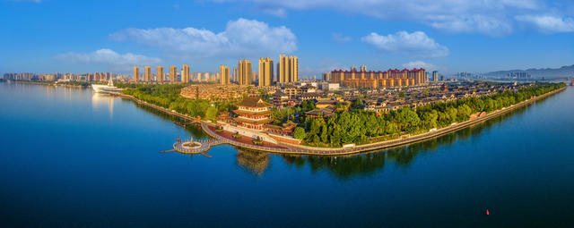  Hunan Changde Liuye Lake Taiyangshan Lake Water Tourism Cloudy Sea