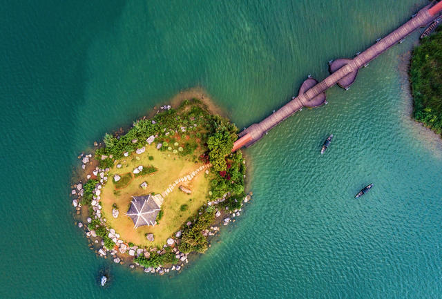 湖南 常德 柳叶湖 太阳山 湖水 旅游 云雾 云海