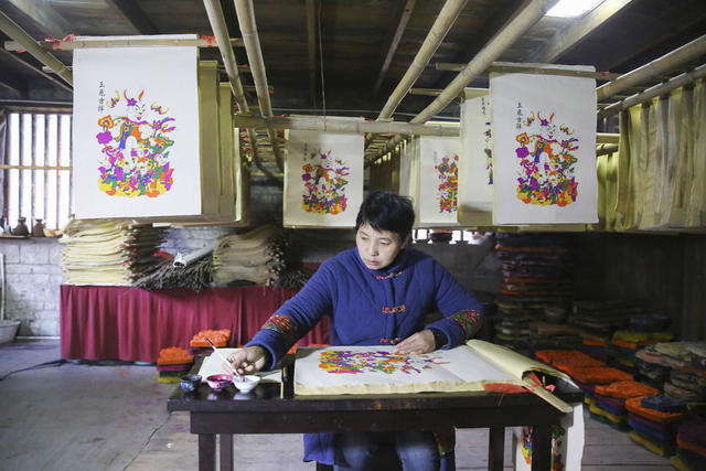 春节 兔年 非遗 滩头年画 文化