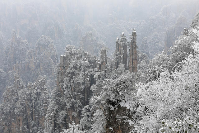 张家界国家森林公园 雪景