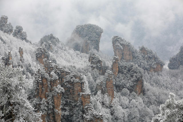 张家界国家森林公园 雪景