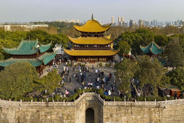  Yueyang Tower Scenic Spot Yueyang Tourism Holiday Travel Famous Scenic Spot Jiangnan Four Building Famous Architecture Ancient Architecture  