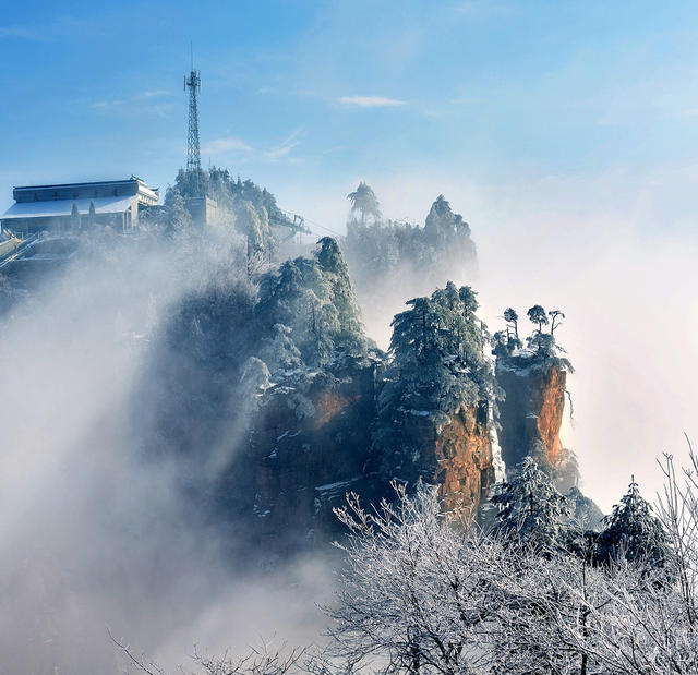 世界自然遗产 张家界 武陵源 雪景