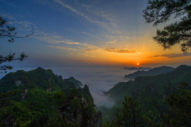 世纪自然遗产 张家界 武陵源 天子山 日出