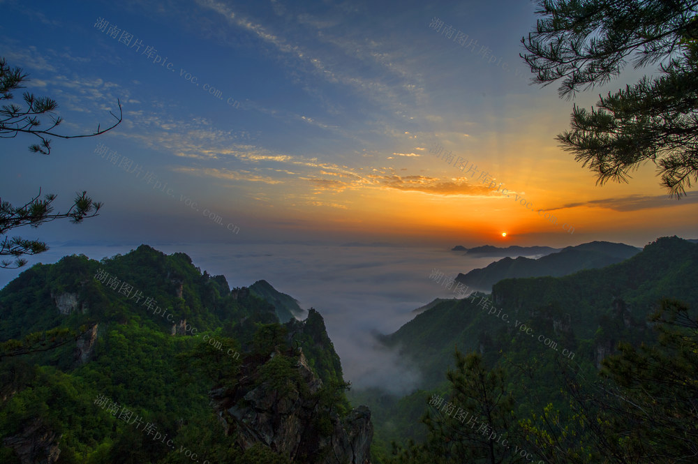 世纪自然遗产 张家界 武陵源 天子山 日出