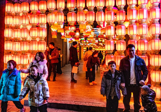 春节  旅游  灯光  夜景  洪江古商城  怀化