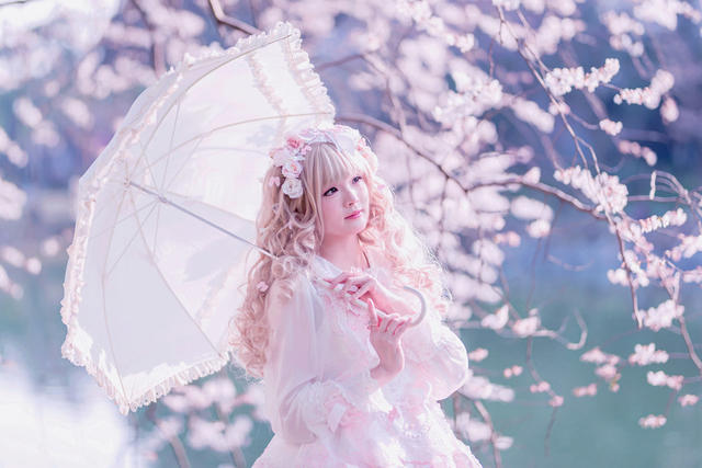 二次元人像  樱花  芭比娃娃