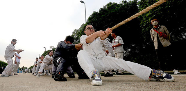 中车株洲电机，拔河 比赛