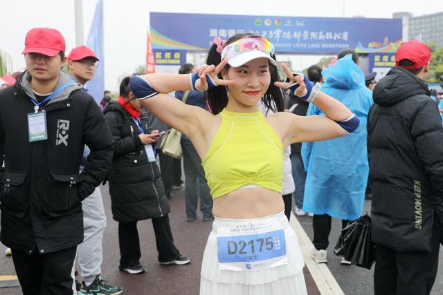 常德 马拉松赛  美丽冻人 美女