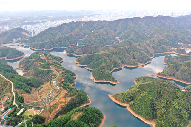 库区  景美  自然  风光  风景  旅游  水库  湖光山色
