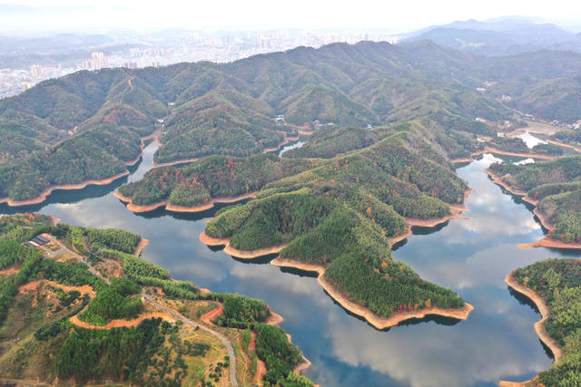 库区  景美  自然  风光  风景  旅游  水库  湖光山色