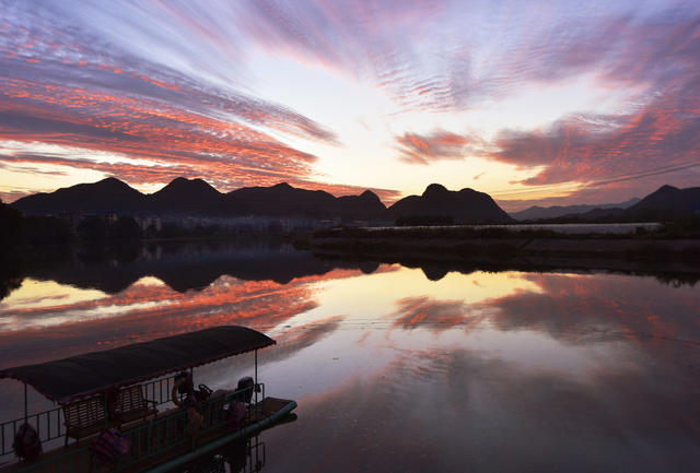 嘉禾：霞光映照乡村美