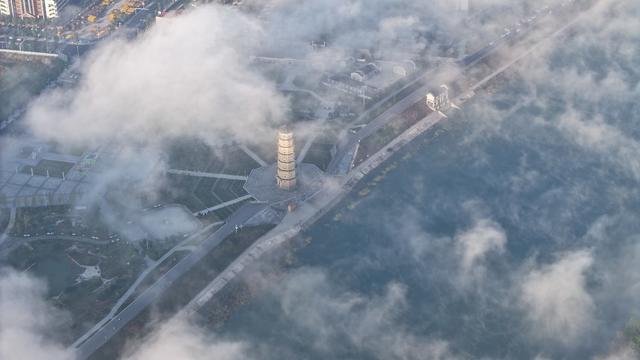 资江大桥 云海 新化县城 新化 城市建设