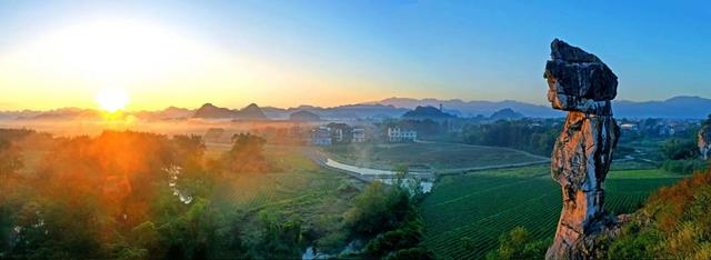 江永  奇石 石娃 日出