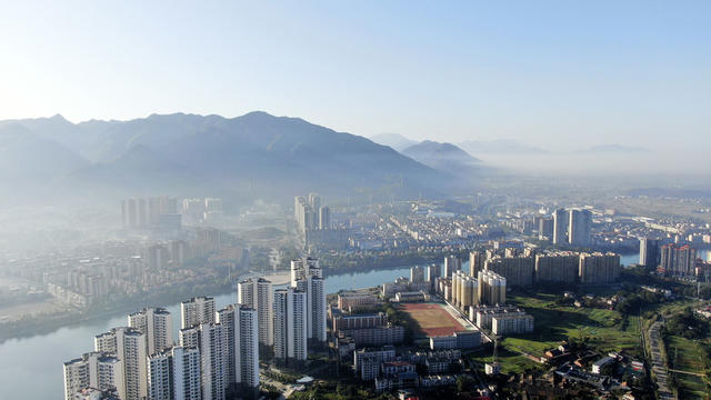 平流雾景观 云雾 城市 美如画