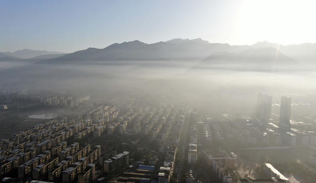 平流雾景观 云雾 城市 美如画