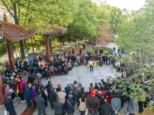 娄底,城市公园,,夕阳红,倾情演唱,戏曲