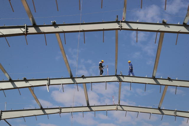 高空  建设  施工  厂房