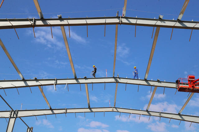 高空  建设  施工  厂房