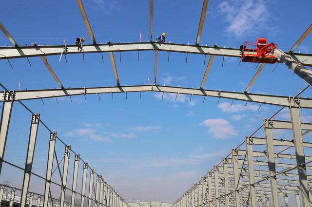 高空  建设  施工  厂房