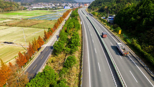 湖南 通道 入冬 公路 美景 