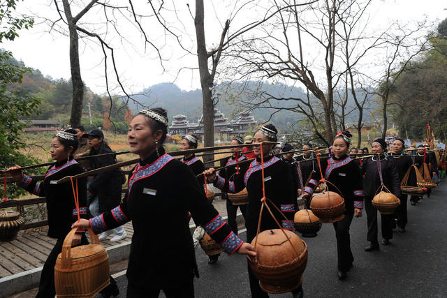 侗族 同胞 游客 民俗 活动 欢度“侗年节”