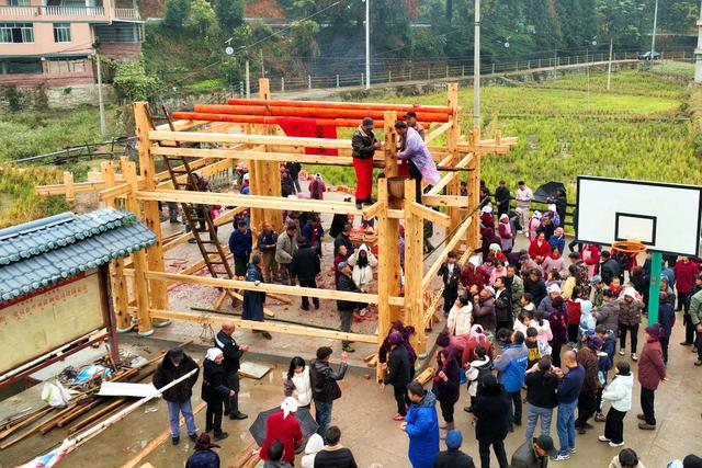 非遗、侗族、房屋建造、上梁、建筑