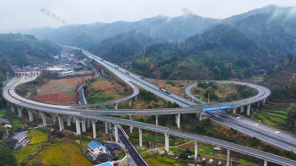 高速公路、乡村公路、交通、公路网、冬景