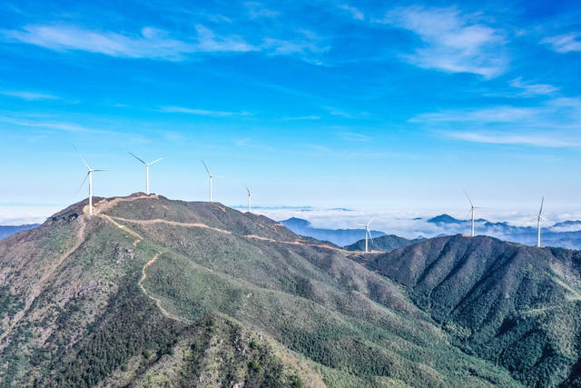 风电 能源 绿色 高山 发电 电力 生态  风能 风力