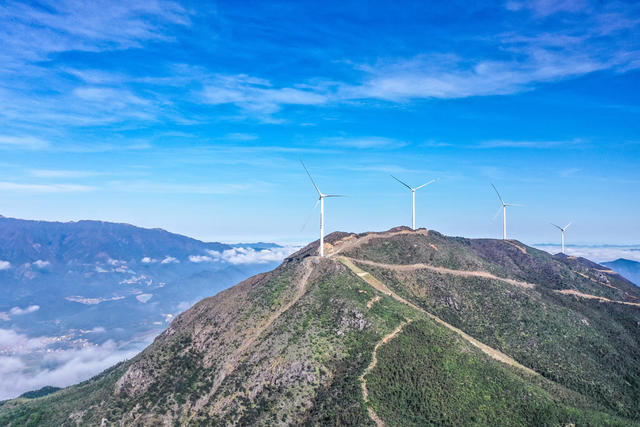 风电 能源 绿色 高山 发电 电力 生态  风能 风力