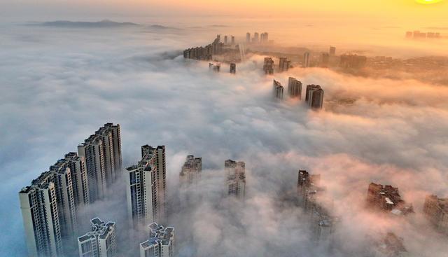 湖南  常宁  城区  雾景