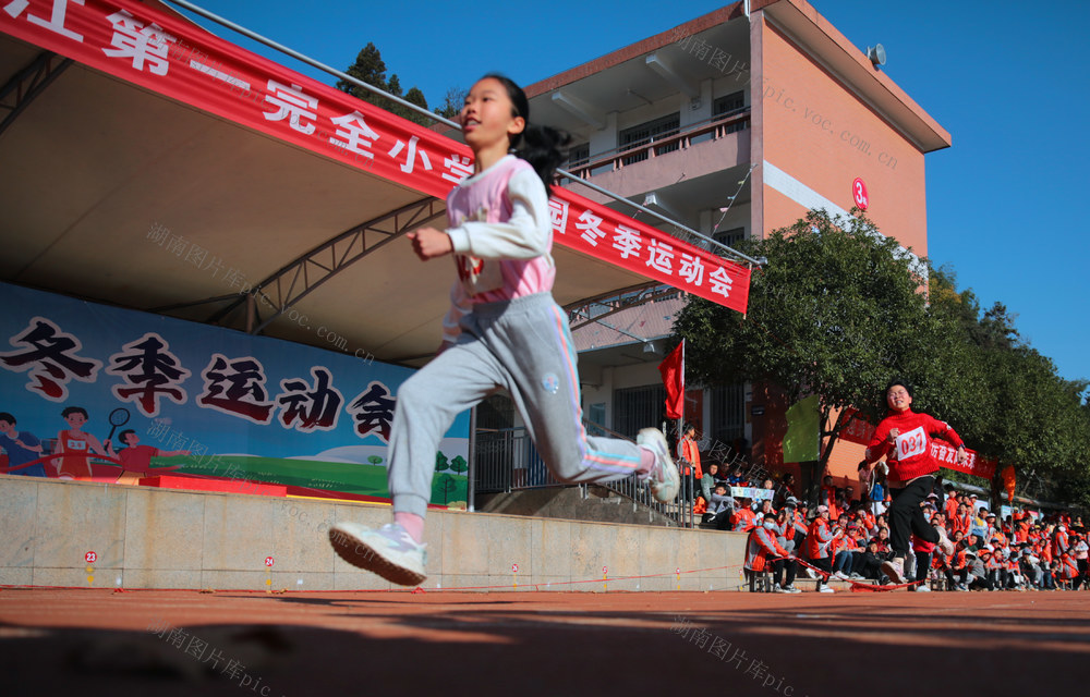 湖南桂东 校园 运动会 素质教育 冬季