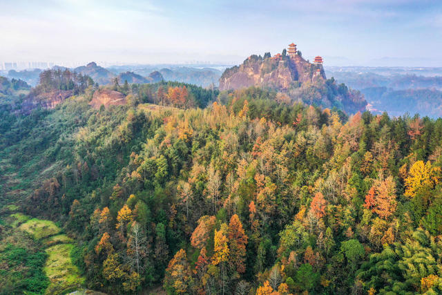 湘西，景区，太平山，冬景，色彩，