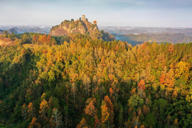 湘西，景区，太平山，冬景，色彩，