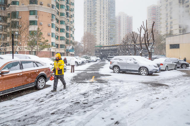首都北京 降雪 道路 公园 清雪 交通 