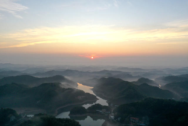 水库  库区  风景  自然  旅游  风光  航拍  户外  河长办