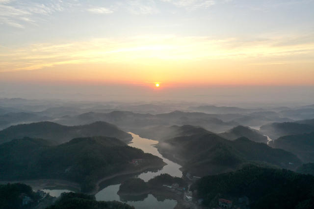 水库  库区  风景  自然  旅游  风光  航拍  户外  河长办