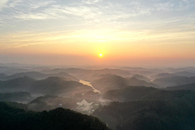 水库  库区  风景  自然  旅游  风光  航拍  户外  河长办