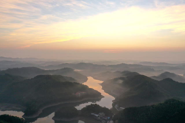 水库  库区  风景  自然  旅游  风光  航拍  户外  河长办