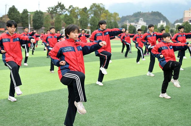武术 武术操  教育 体育 大课间 传统文化 校园生活  学校 学生